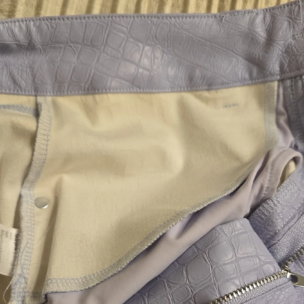 Naked Wardrobe Light Purple Crocodile Printed High Rise Jeans Size S